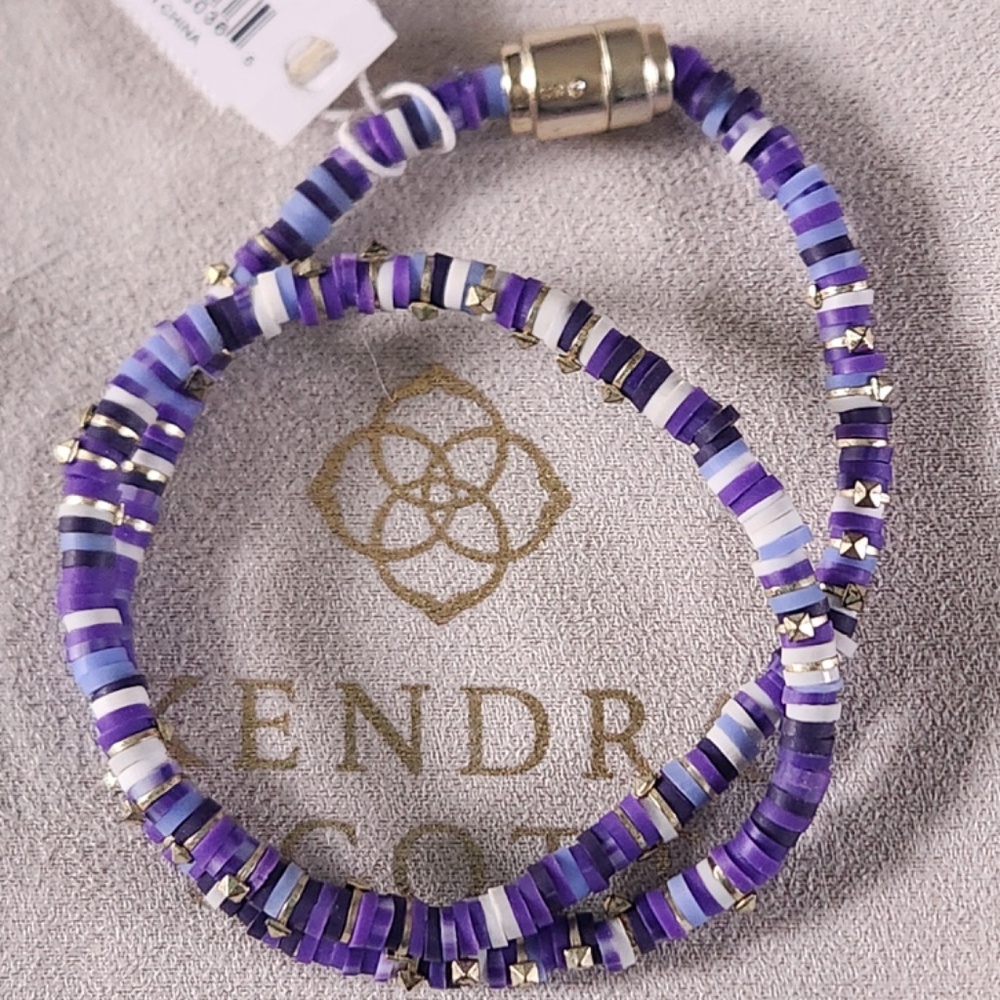 🆕✨💜Kendra Scott Reece bracelet, purple & gold, NWT-BRAND NEW! - Picture 2 of 6
